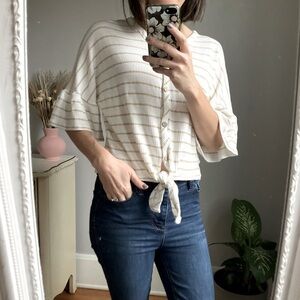 Altar'd State Cropped Waffle Top